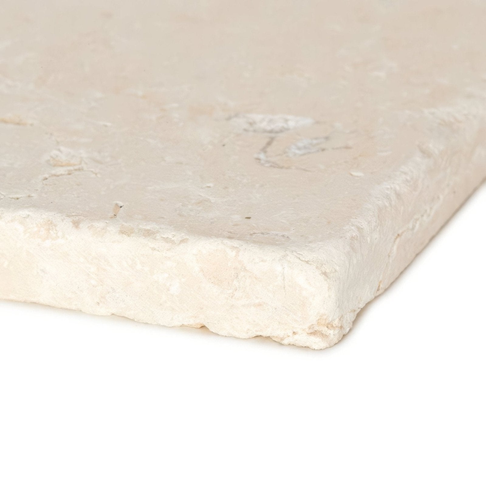 Beige travertine temple ezra 10 x 20cm tumbled tile with natural textured surface and slightly uneven edges