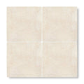 Four square beige stone tiles with natural textured surface temple ezra 30 x 30cm tumbled finish