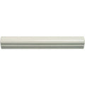 Ogee moulding tern cream-colored glossy ceramic crown molding with smooth curved profile and subtle horizontal grooves