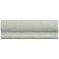 A sleek pale green ceramic torus moulding tern tile with subtle textured surface and gentle wave-like contours