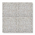 Four square terrazzo marini base tiles with speckled gray white and black mosaic pattern for flooring and decor