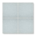 Set of four light gray speckled terrazzo vianelo base square tiles made of durable terrazzo material