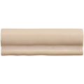 Beige ceramic thatch torus moulding with a smooth glossy finish and subtle curved profile for crown molding