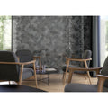 Timeless moon grey gloss gray hexagonal mosaic tile wall with subtle metallic sheen and textured surface