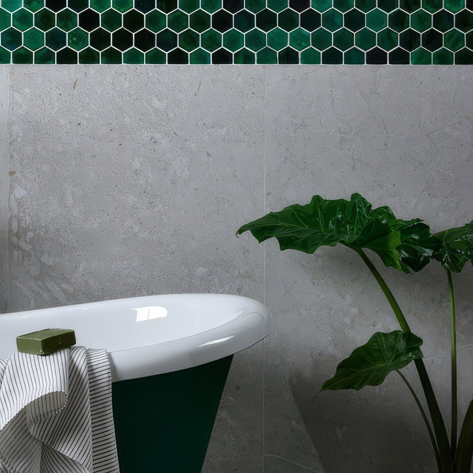 Tisbury Porcelain 80 x 80cm in a bathroom setting (2)