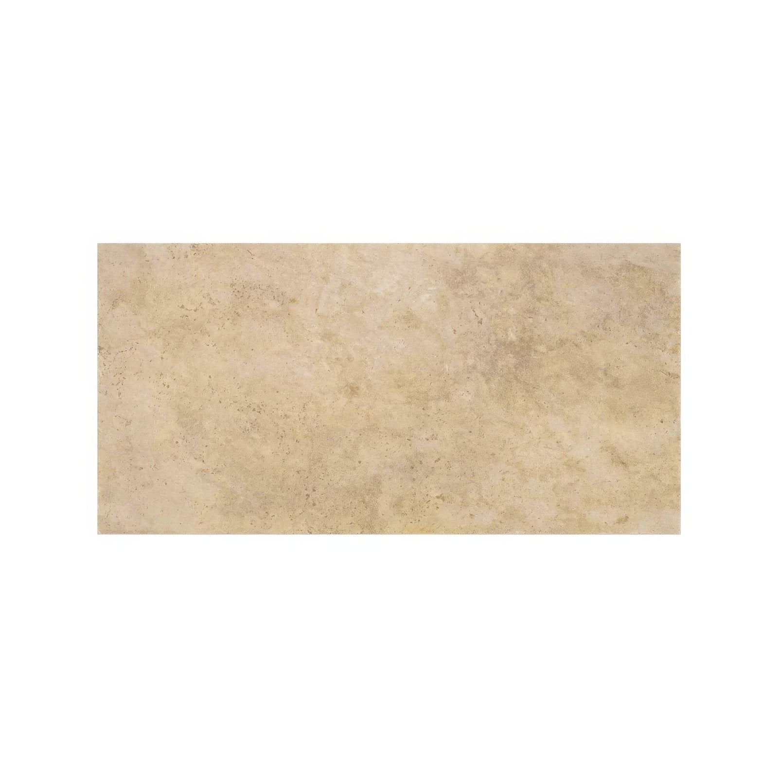 Beige rectangular stone tile with natural textured surface tivoli beige 30 x 60cm for flooring and walls