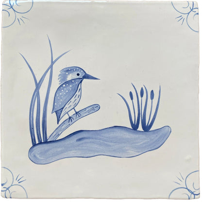 Traditional English Delft Kingfisher