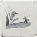 Traditional English Delft Kingfisher – detail view 2