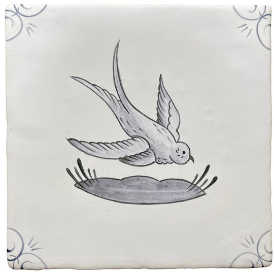 Traditional English Delft Swallow - alternate view