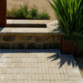 Stone steps of trafalgar sandstone tumbled klinkers with rustic weathered texture and earthy tones
