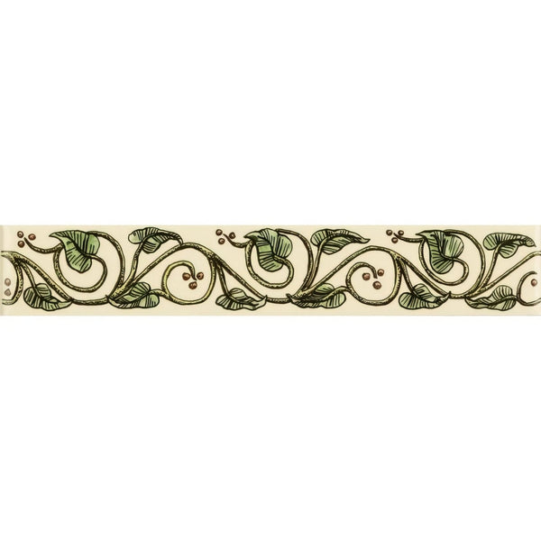 Green Classical Decorative Border, on County White