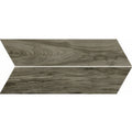 Tree-Soul Grey Chevron Matt grey wood-effect tiles with a realistic wood-grain texture