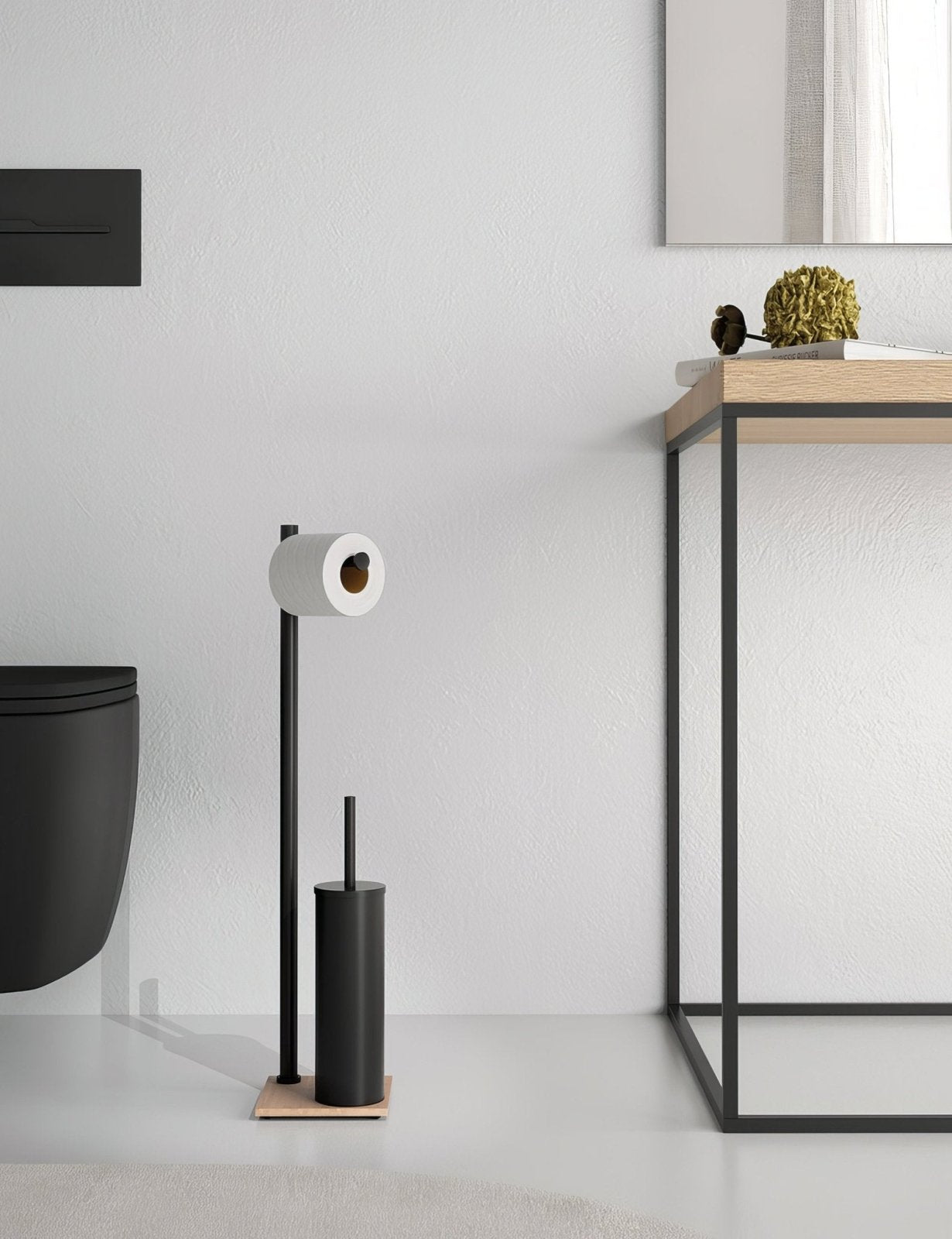 Trilly Bathroom Butler Black Bamboo