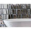 Trip Asi Inox Mosaic silver inox mosaic with a white ceramic sink