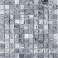 Trip cloudy grey mosaic tile features gray and white natural veined marble for elegant wall and floor decor