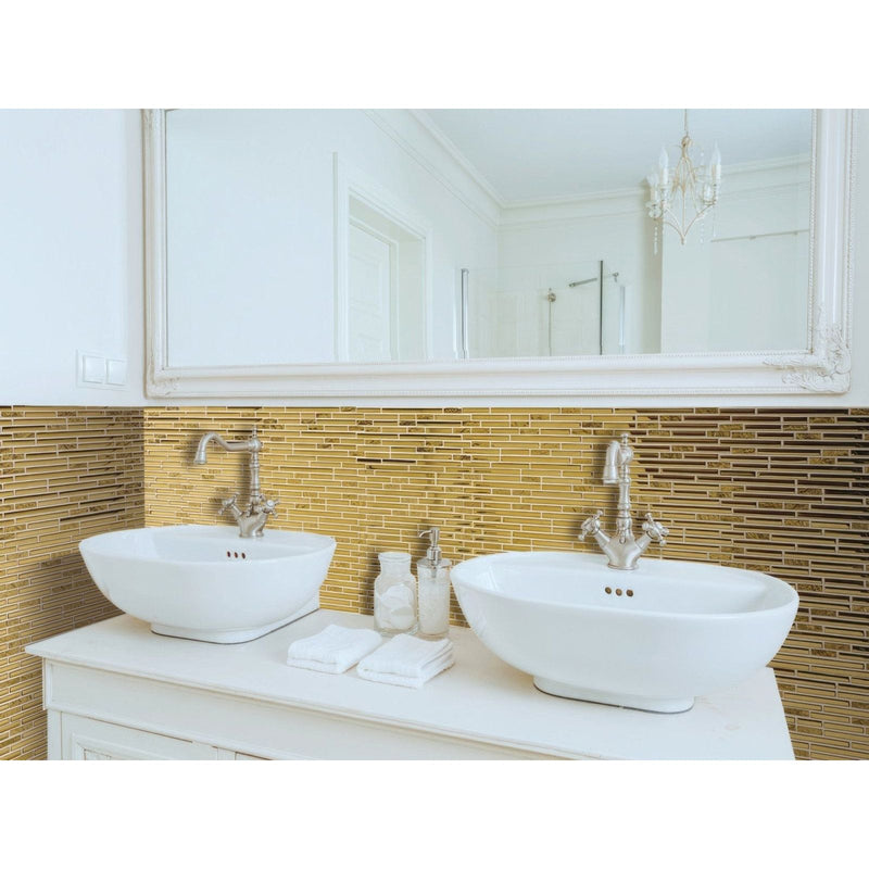 Trip Lluvia Gold Oro Mosaic