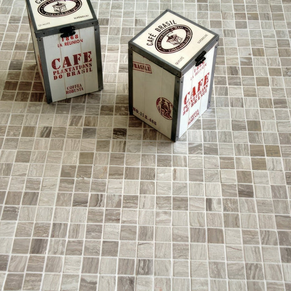 Wooden Grey Mosaic