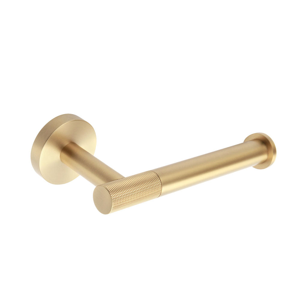 Turner Open Toilet Roll Holder in Brushed Brass - Origins Living