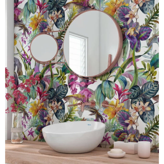 Tropical Floral Dream Shower Wall Panel
