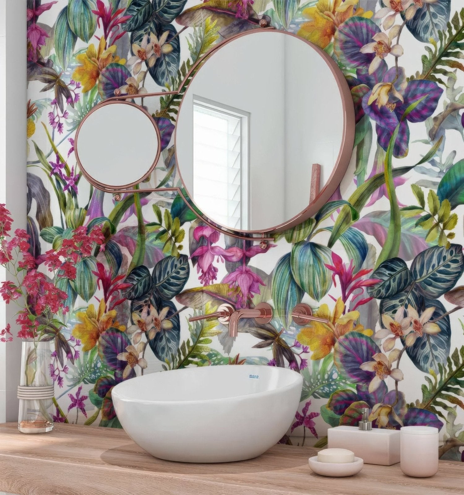 Tropical Floral Dream Shower Wall Panel