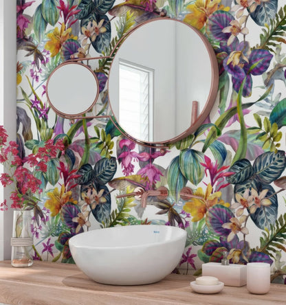 Tropical Floral Dream Shower Wall Panel