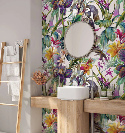 Tropical Floral Dream Shower Wall Panel