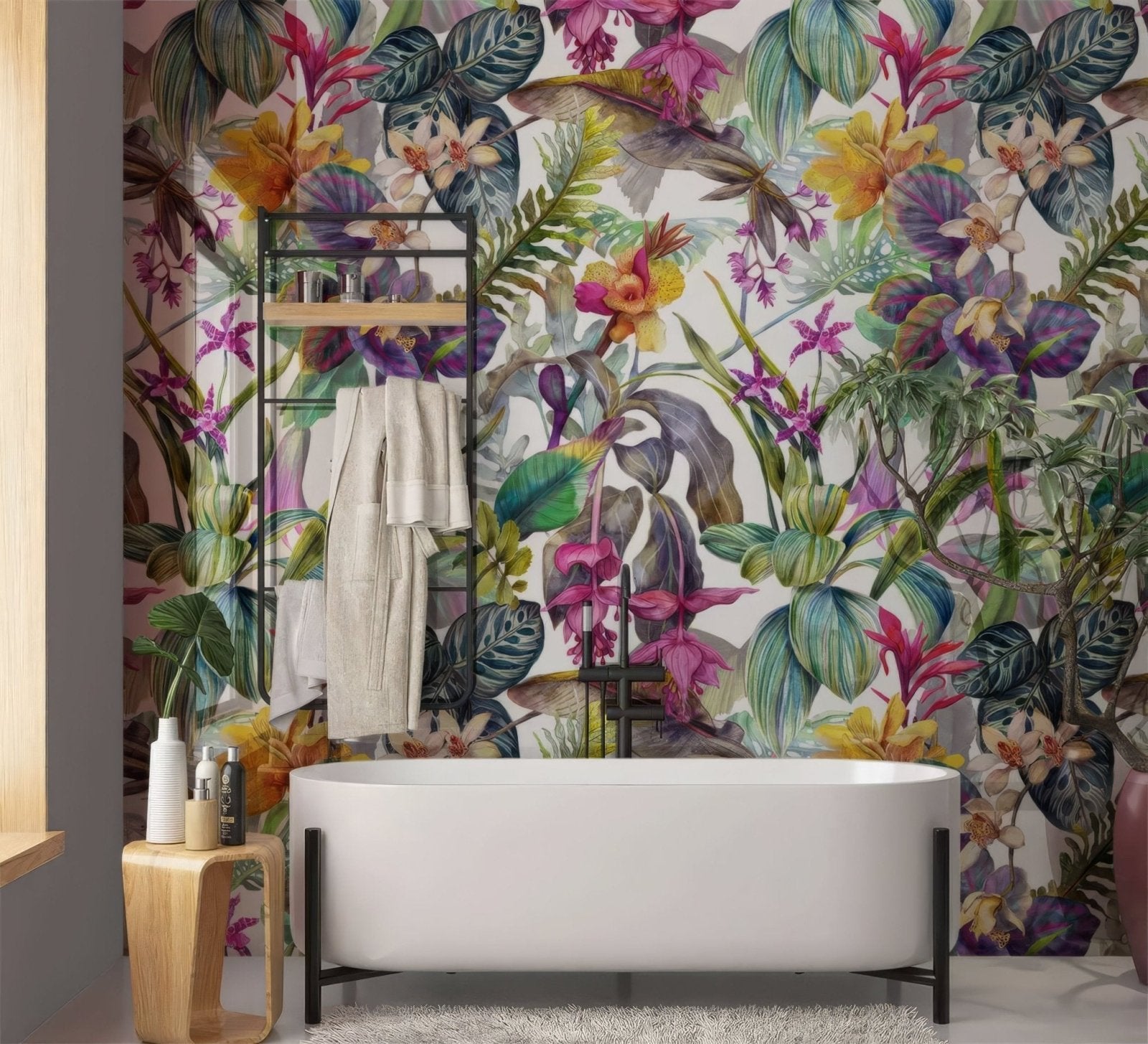Tropical Floral Dream Shower Wall Panel