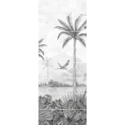 Tropical Oasis Monochrome Panel B