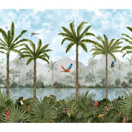 Tropical Oasis Decorative 8-Tile Set Panel C - alternate view