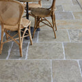 Trusloe Limestone Seasoned Finish in a kitchen setting