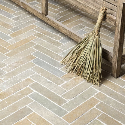 Trusloe Limestone Seasoned Finish Parquet