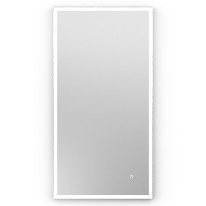 Tate Light Rectangular Mirror 40x80cm in Chrome - Origins Living, view 5