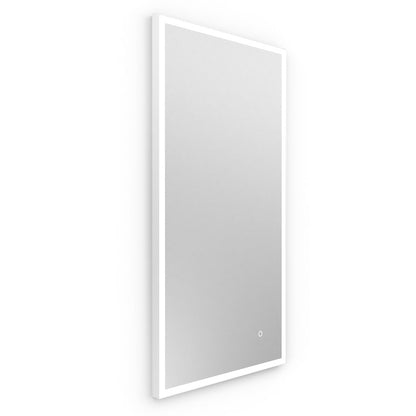 Tate Light Rectangular Mirror 40x80cm in White - Origins Living, view 3
