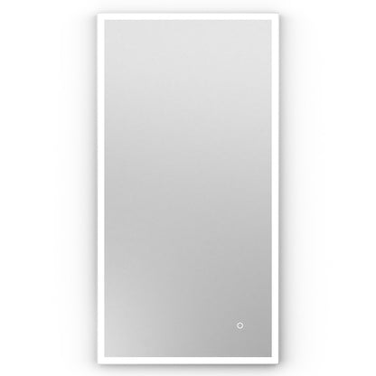 Tate Light Rectangular Mirror 40x80cm in White - Origins Living, view 4