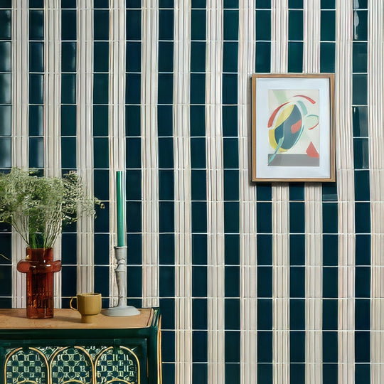 Tunstall Ceramic Fluted Brick Deep White - alternate view