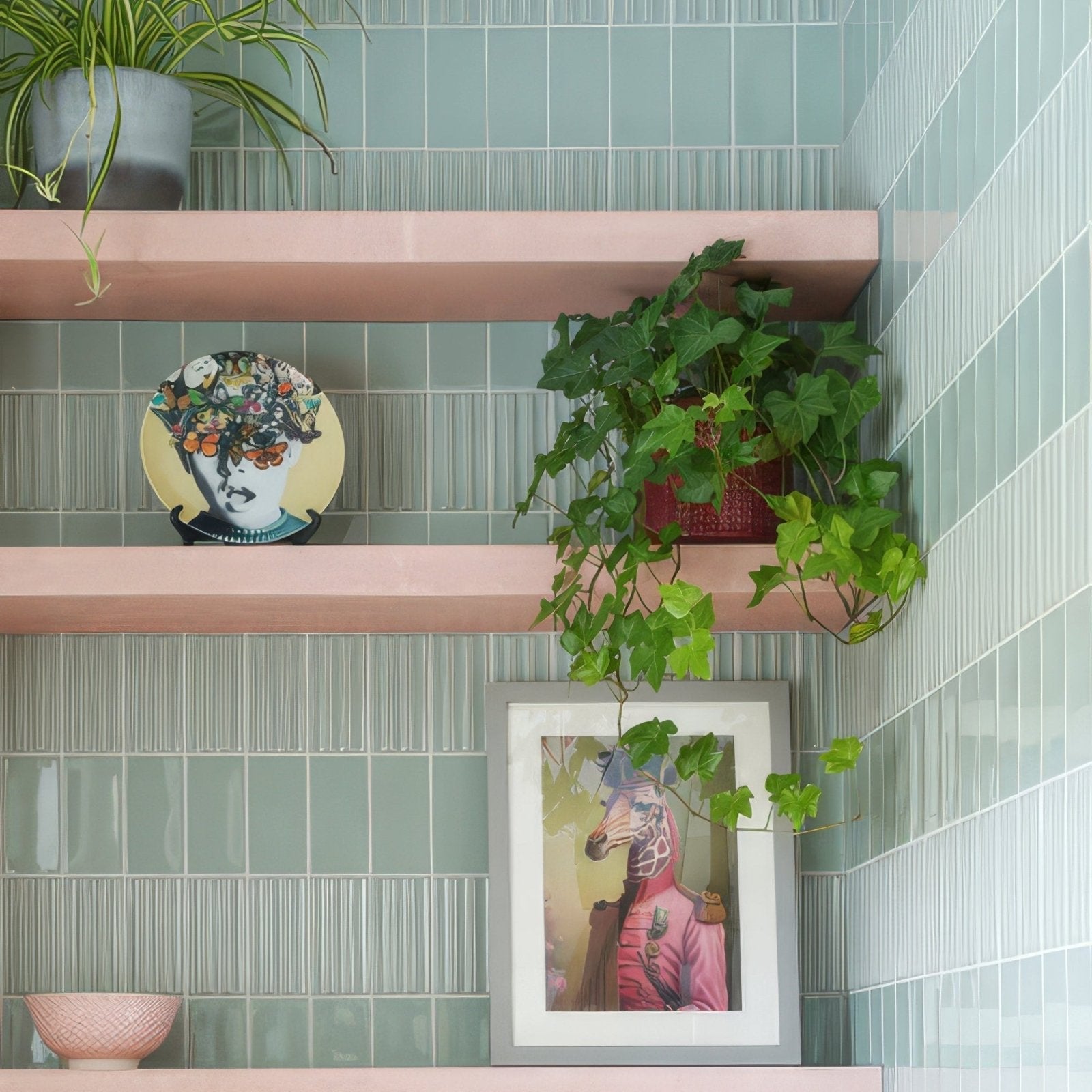 Tunstall Ceramic Fluted Brick Fern