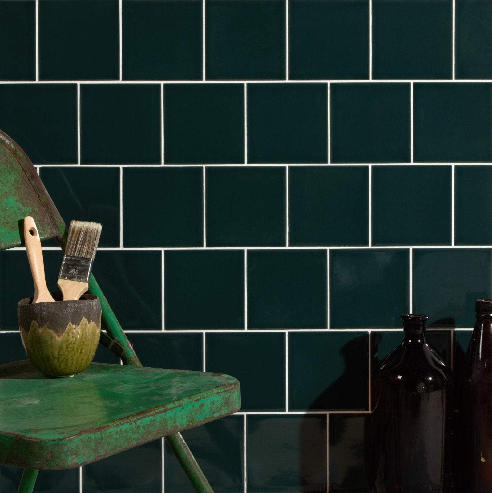 Tunstall Ceramic Royal Green Square