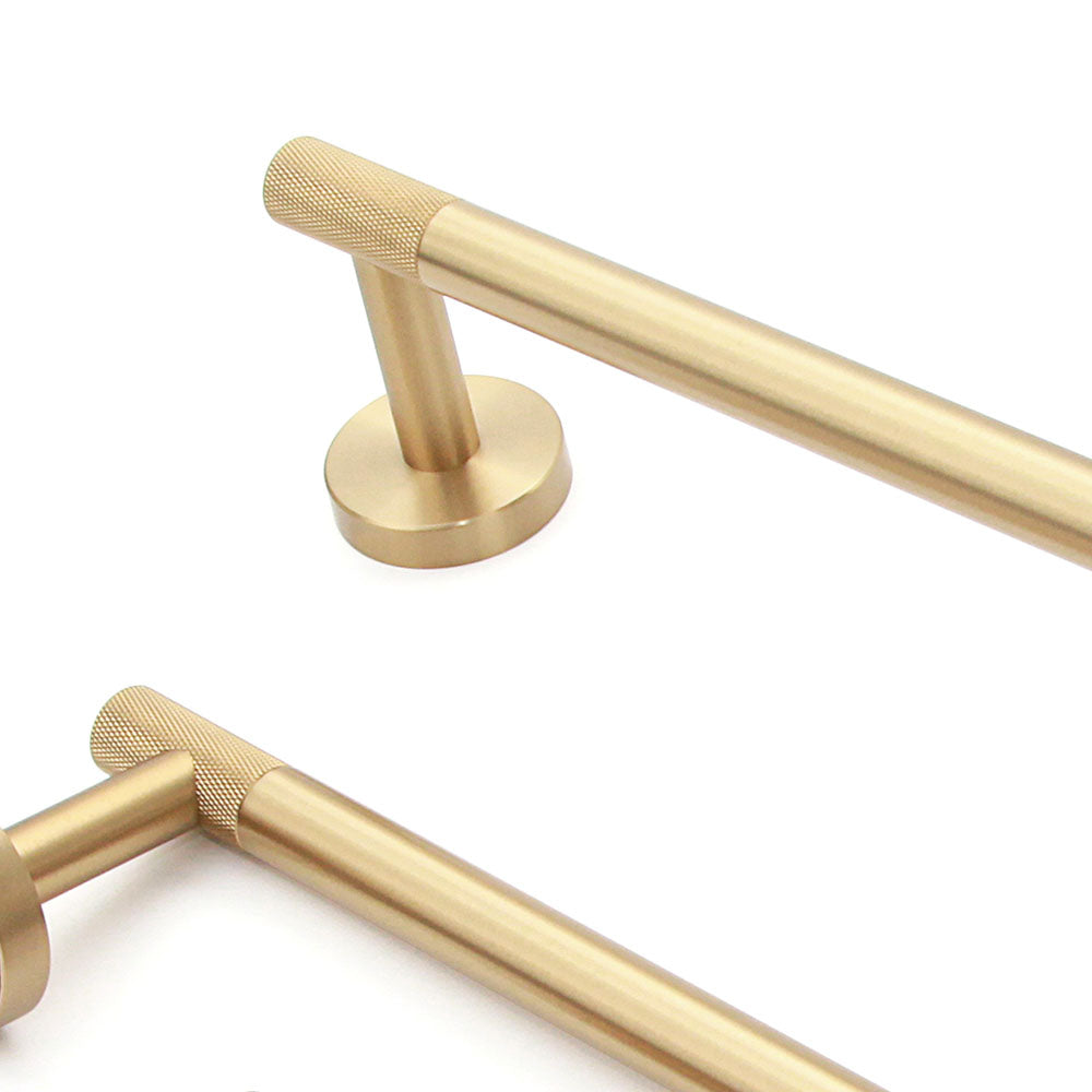 Turner Open Towel Bar in Brushed Brass - Origins Living, view 2