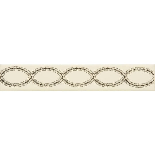 Twisted Trellis Border Charcoal Grey on County White