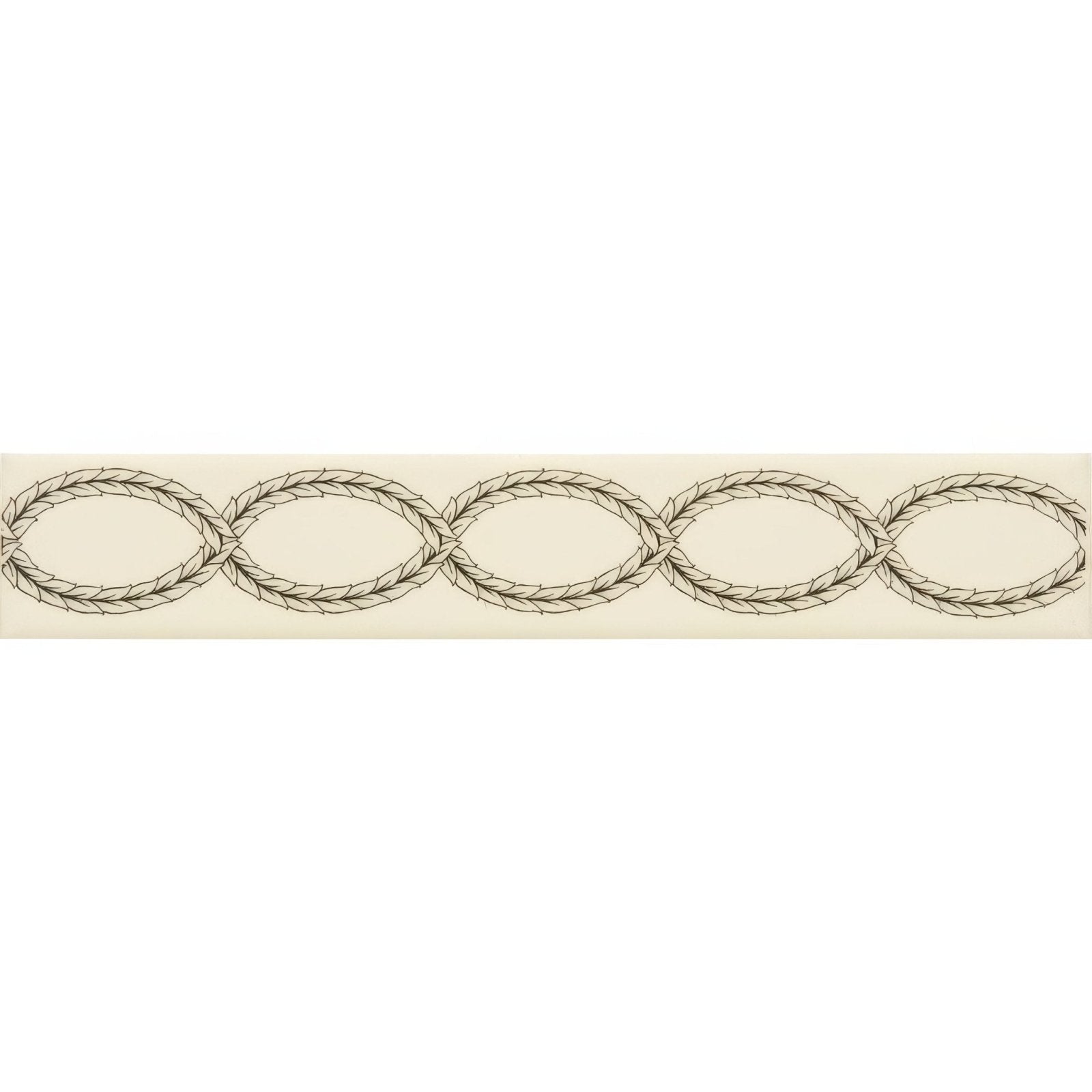 Twisted Trellis Border Charcoal Grey on County White