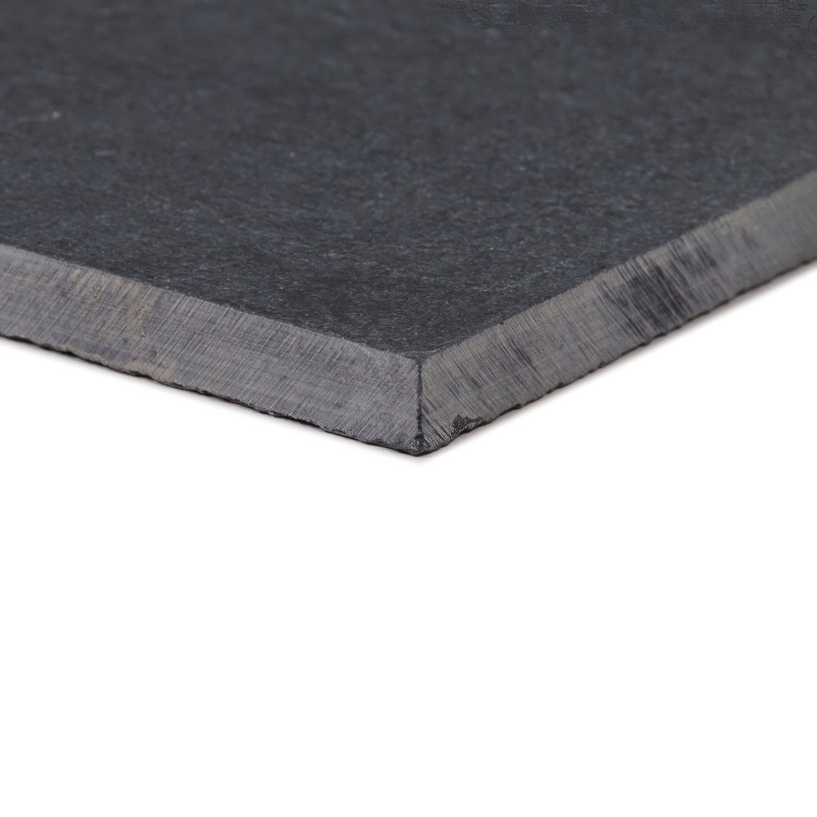 Dark gray urban slate tile 40 x 40 with textured natural stone surface and rough-edged corners black grey color