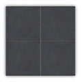 Dark gray matte-finish ceramic floor tiles in a 2x2 grid from urban slate 40 x 40 black grey collection