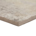Urban taupe plain porcelain tile in beige with textured mottled pattern and rough matte finish for flooring and walls