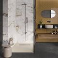 Vallaria Gold Polished marble-effect tile with gold veining