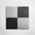 Venetian black 40 x 40cm black and white marble tiles arranged in a four-square grid for elegant flooring
