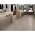 Verona 1831 stone matt retail space with sleek minimalist wooden furniture and large glass windows