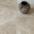 Versailles Marble Brun Honed marble-effect tile detail