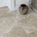 Versailles Marble Brun Honed brown marble-effect tile