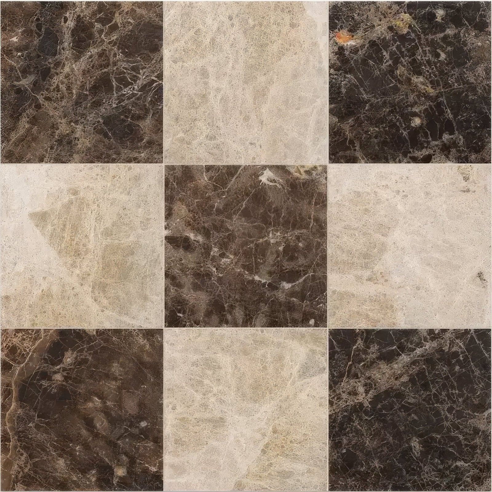 Versailles marble marron honed dark and light brown marble tiles with intricate veining patterns for elegant surfaces