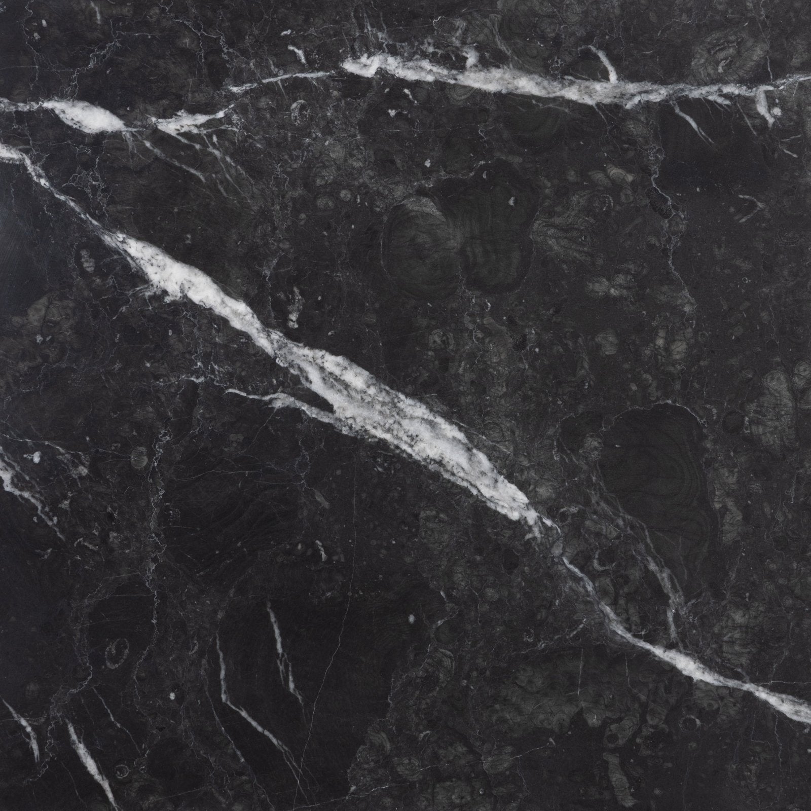 Versailles marble noir honed black marble surface with striking white veining ideal for elegant interior design